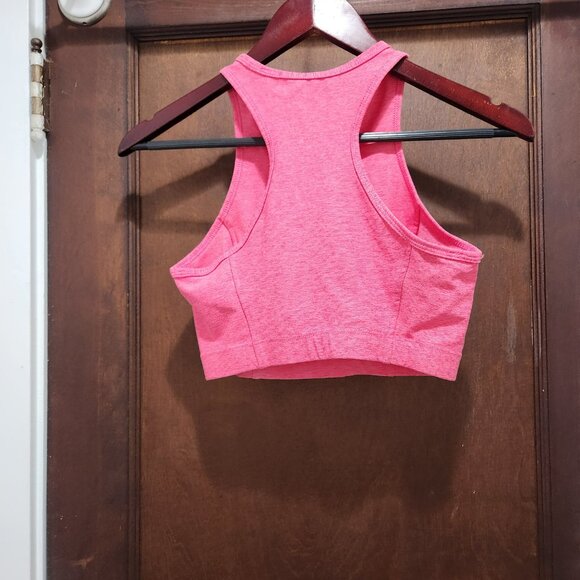 Outdoor Voices Flamingo Pink Crop Top Bra Small EUC Racerback - Picture 7 of 7